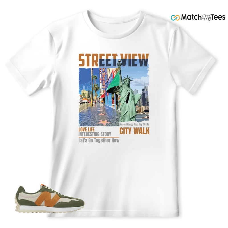NEW BALANCE 327 TODD SNYDER FARMER'S MARKET WHEAT SNEAKER Matching Tees t-shirt