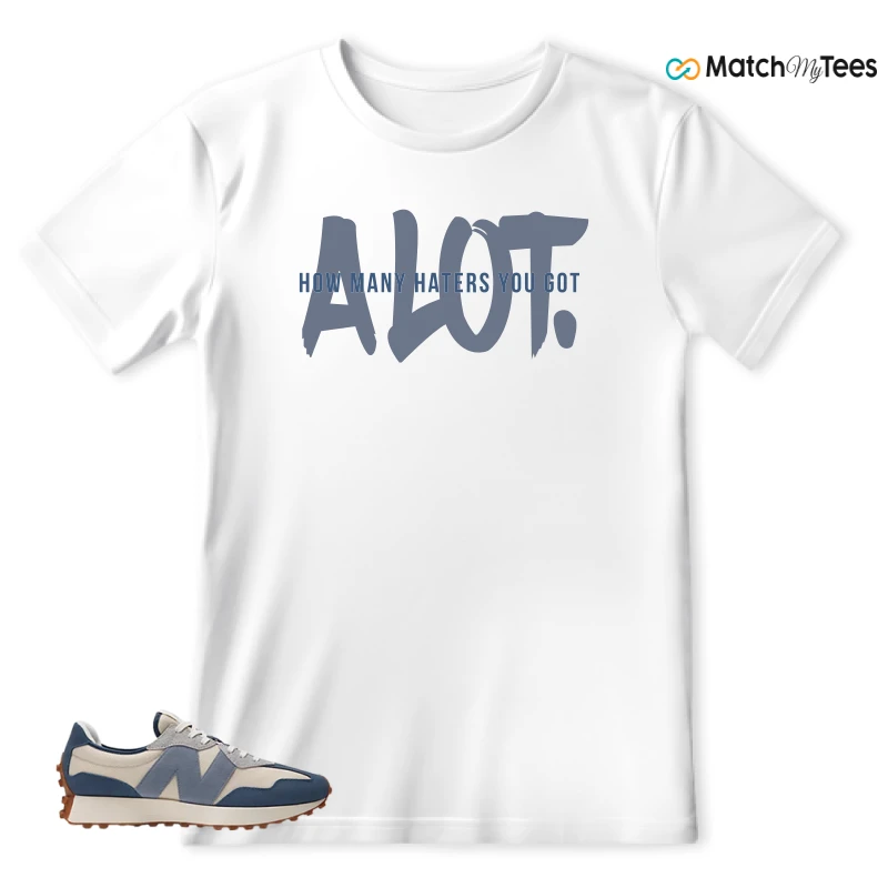 NEW BALANCE 327 VINTAGE INDIGO ARCTIC GREY SNEAKER Matching Tees t-shirt