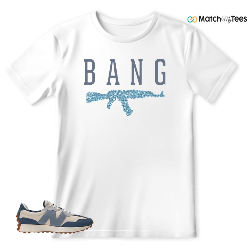 NEW BALANCE 327 VINTAGE INDIGO ARCTIC GREY SNEAKER Matching Tees t-shirt