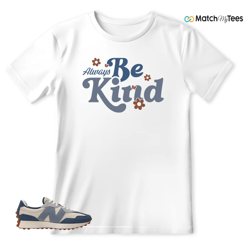 NEW BALANCE 327 VINTAGE INDIGO ARCTIC GREY SNEAKER Matching Tees t-shirt