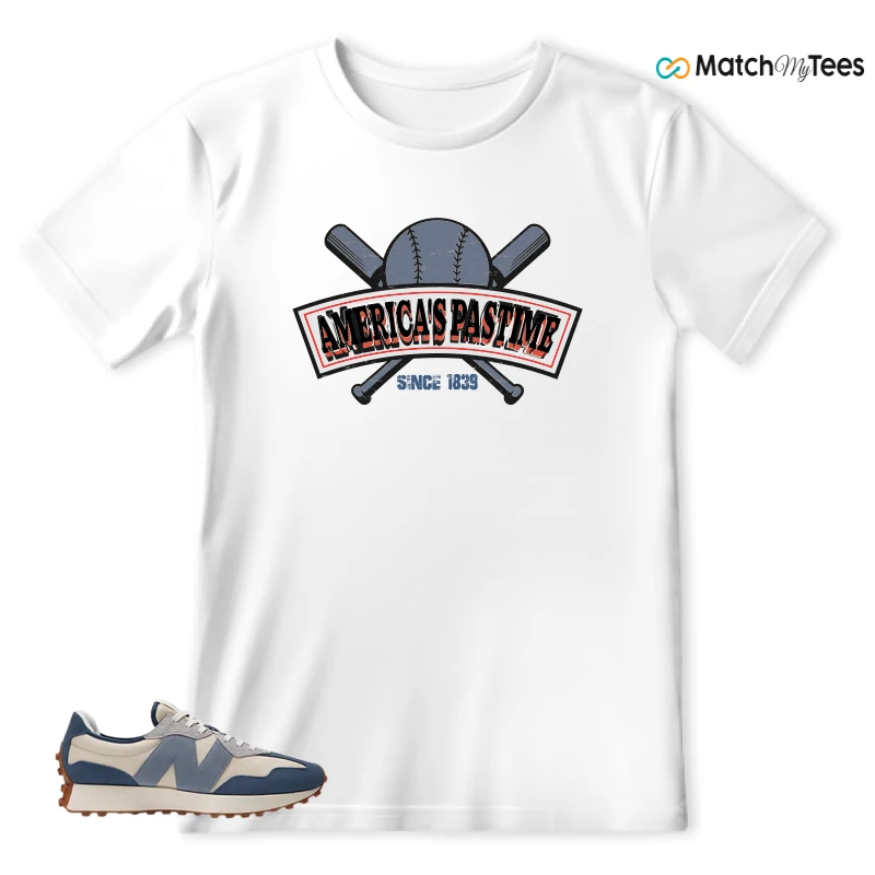 NEW BALANCE 327 VINTAGE INDIGO ARCTIC GREY SNEAKER Matching Tees t-shirt