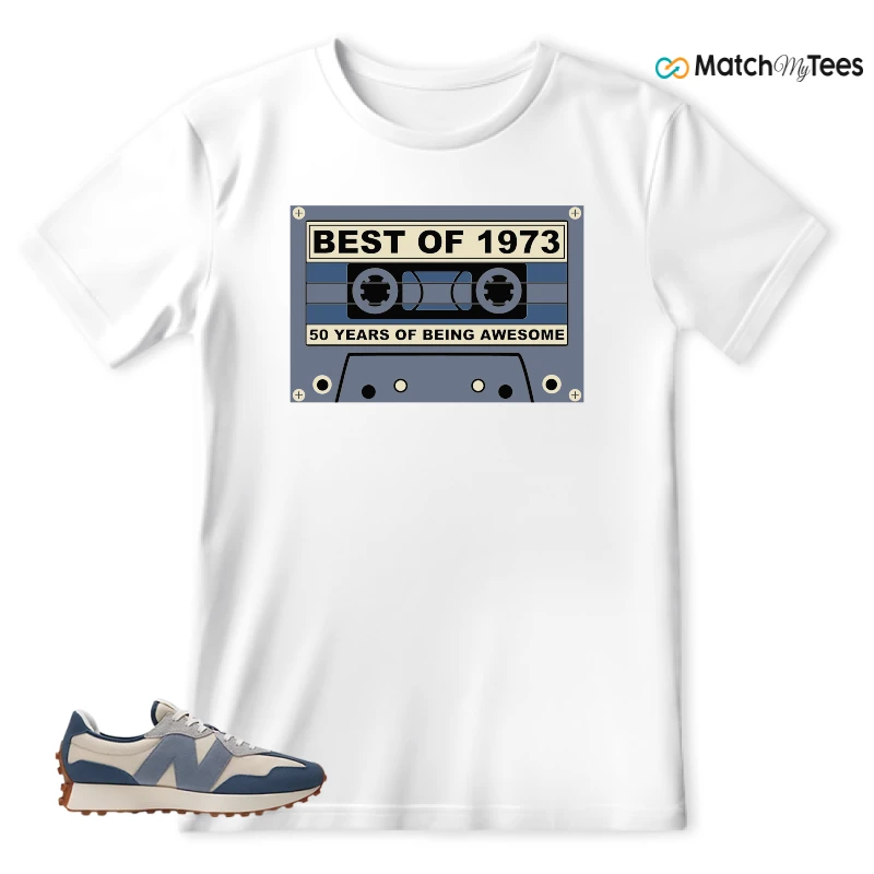 NEW BALANCE 327 VINTAGE INDIGO ARCTIC GREY SNEAKER Matching Tees t-shirt