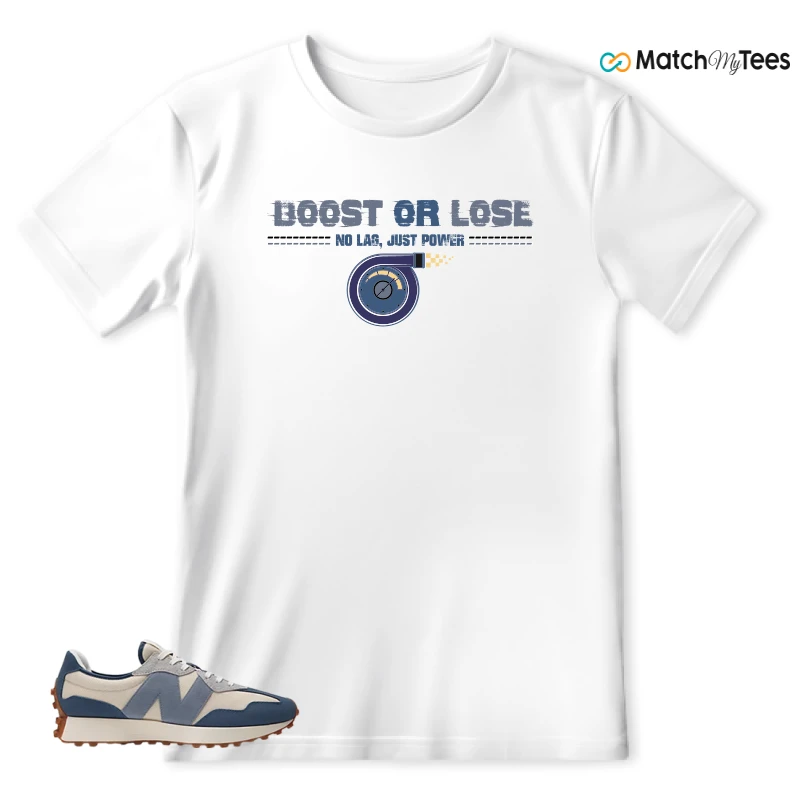 NEW BALANCE 327 VINTAGE INDIGO ARCTIC GREY SNEAKER Matching Tees t-shirt
