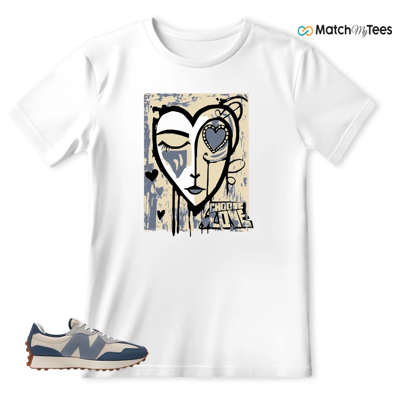 NEW BALANCE 327 VINTAGE INDIGO ARCTIC GREY SNEAKER Matching Tees t-shirt
