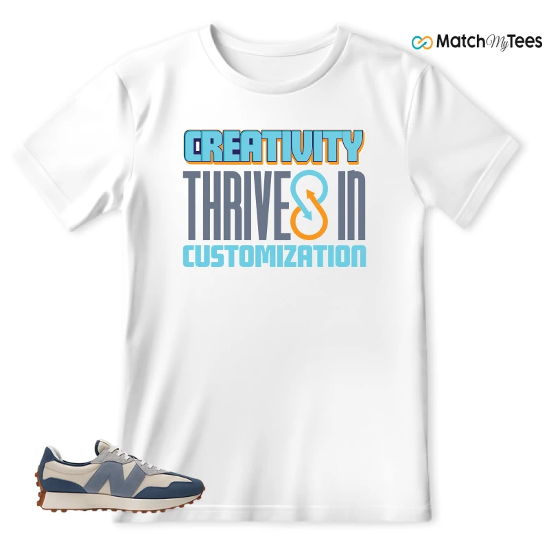 NEW BALANCE 327 VINTAGE INDIGO ARCTIC GREY SNEAKER Matching Tees t-shirt