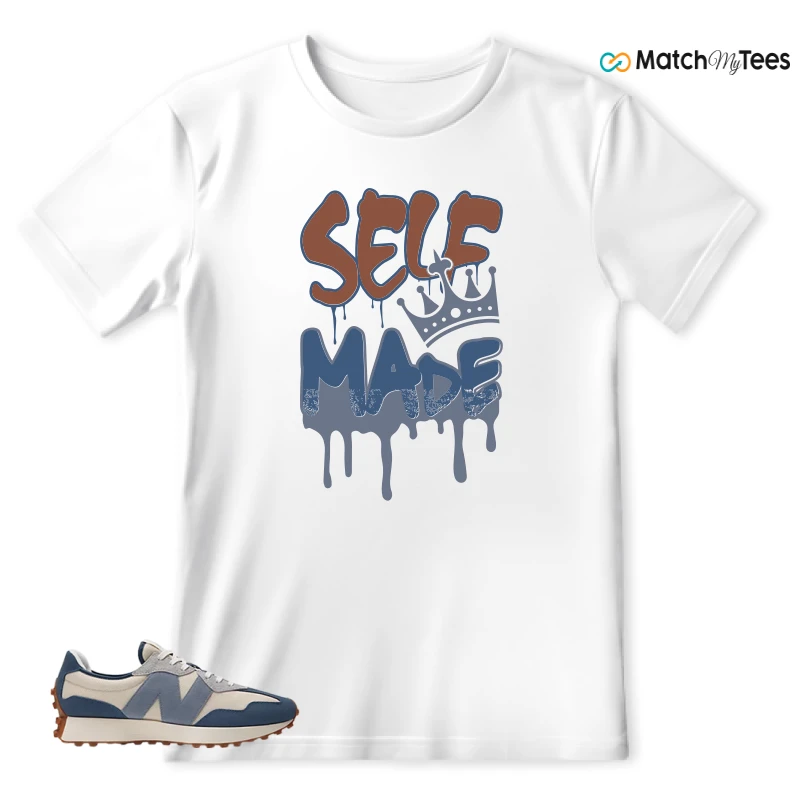 NEW BALANCE 327 VINTAGE INDIGO ARCTIC GREY SNEAKER Matching Tees t-shirt