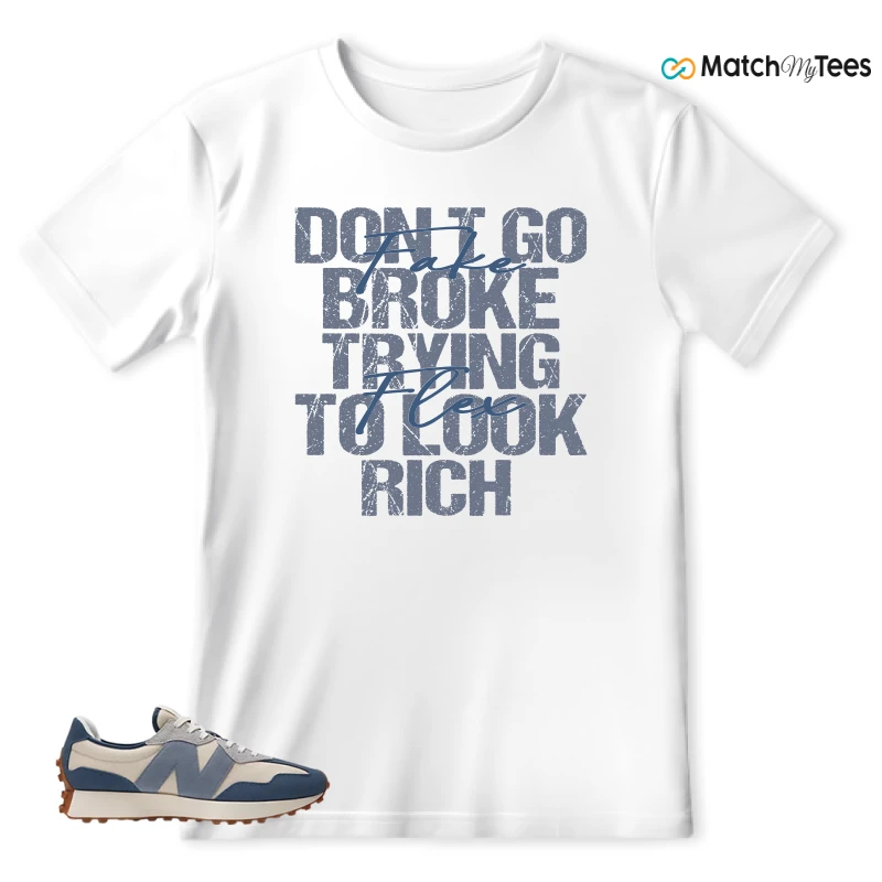 NEW BALANCE 327 VINTAGE INDIGO ARCTIC GREY SNEAKER Matching Tees T-shirt for Men