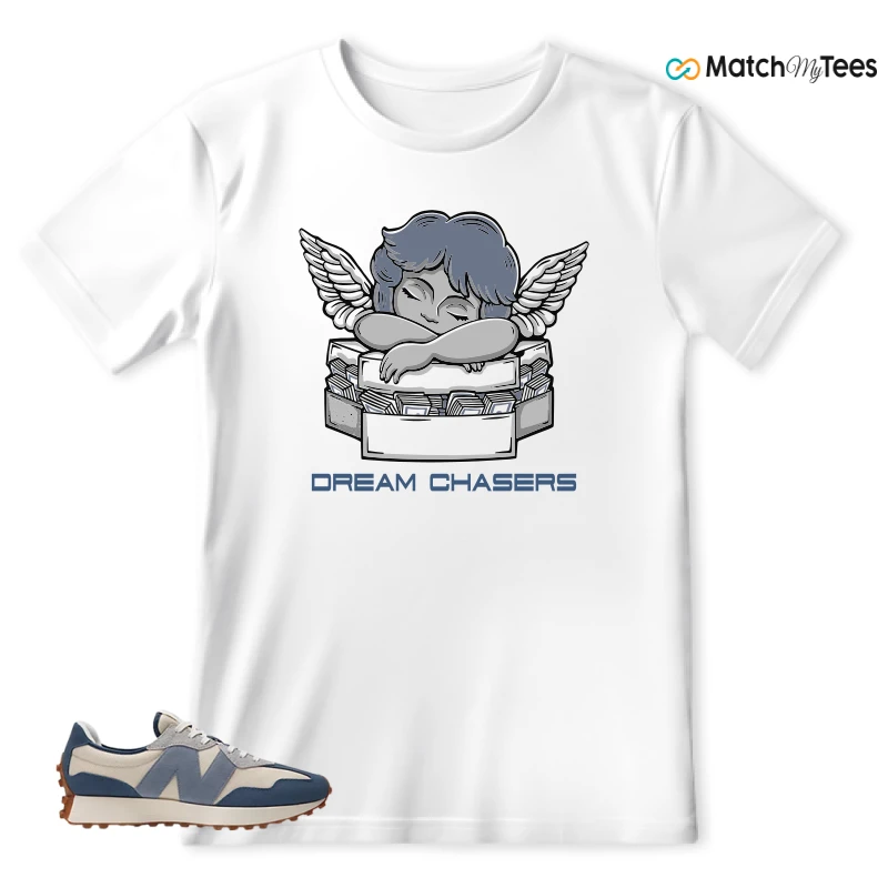 NEW BALANCE 327 VINTAGE INDIGO ARCTIC GREY SNEAKER Matching Tees t-shirt
