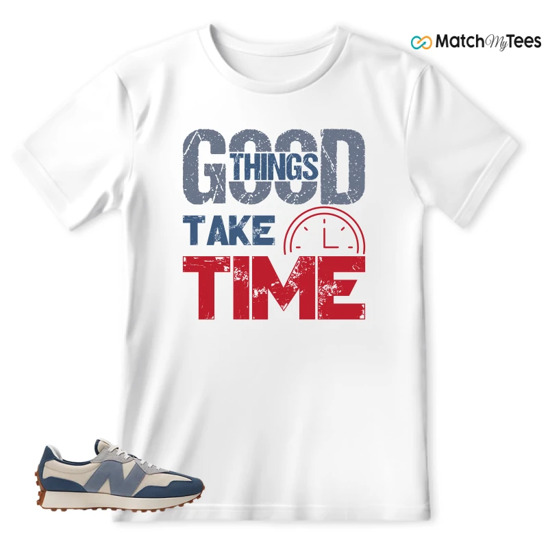 NEW BALANCE 327 VINTAGE INDIGO ARCTIC GREY SNEAKER Matching Tees t-shirt