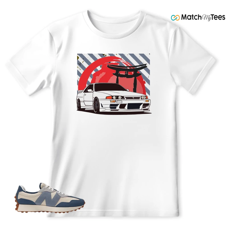 NEW BALANCE 327 VINTAGE INDIGO ARCTIC GREY SNEAKER Matching Tees T-shirt for Men