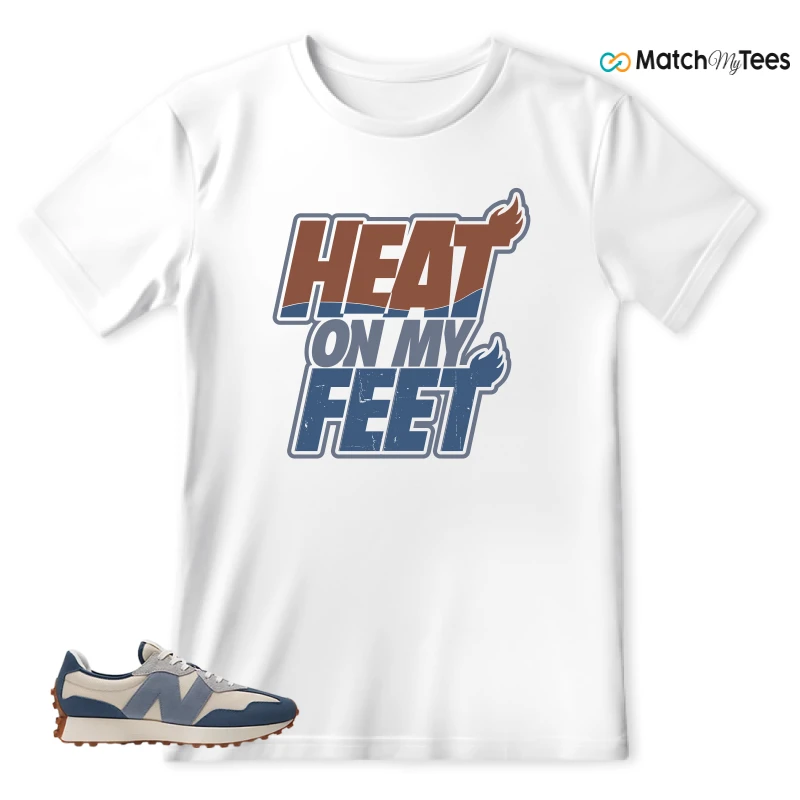 NEW BALANCE 327 VINTAGE INDIGO ARCTIC GREY SNEAKER Matching Tees t-shirt