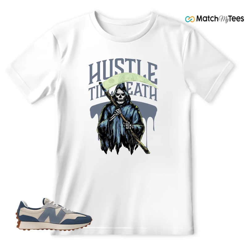 NEW BALANCE 327 VINTAGE INDIGO ARCTIC GREY SNEAKER Matching Tees t-shirt