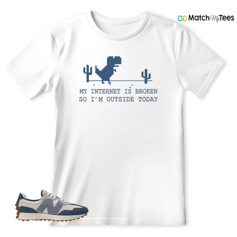 NEW BALANCE 327 VINTAGE INDIGO ARCTIC GREY SNEAKER Matching Tees t-shirt