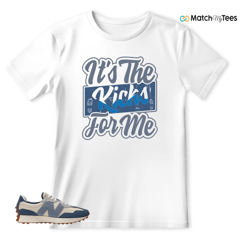 NEW BALANCE 327 VINTAGE INDIGO ARCTIC GREY SNEAKER Matching Tees t-shirt