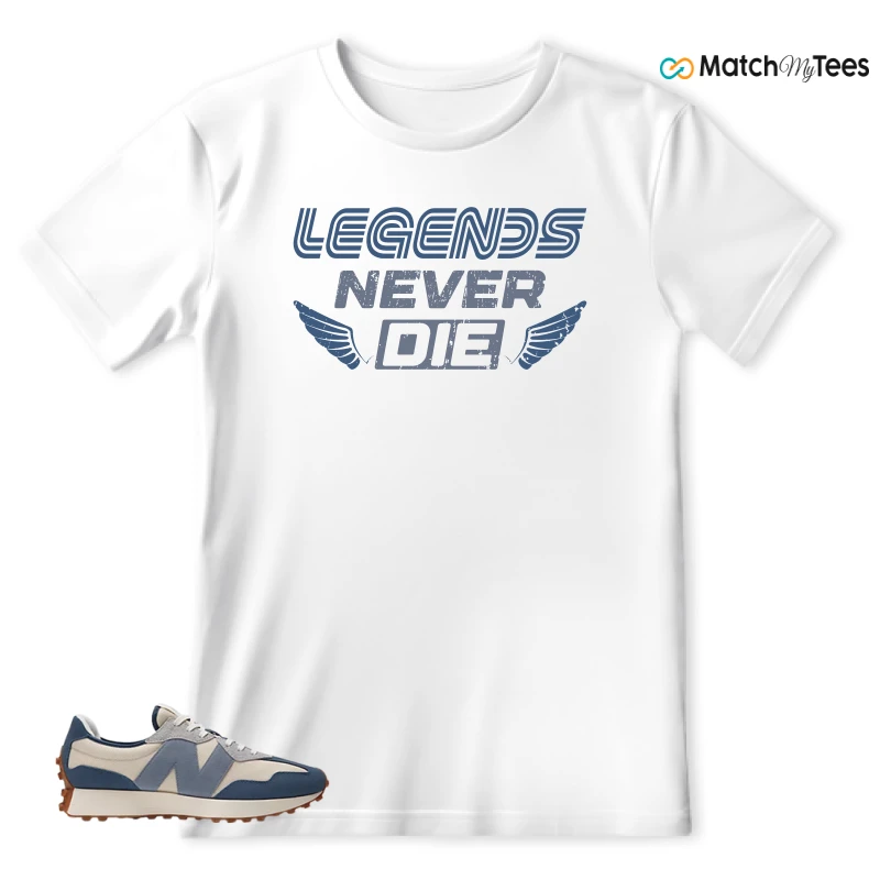 NEW BALANCE 327 VINTAGE INDIGO ARCTIC GREY SNEAKER Matching Tees t-shirt
