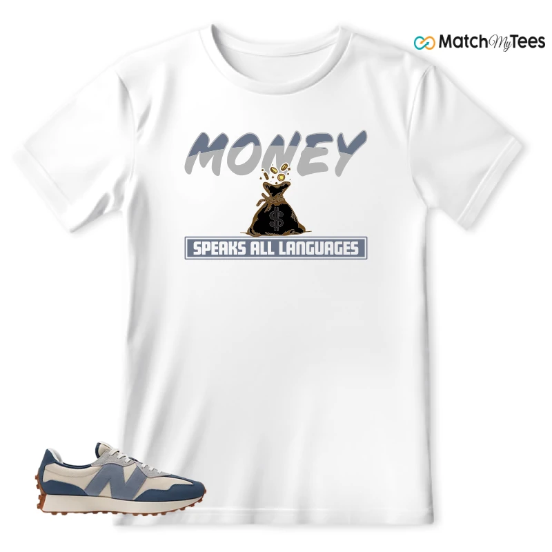 NEW BALANCE 327 VINTAGE INDIGO ARCTIC GREY SNEAKER Matching Tees t-shirt