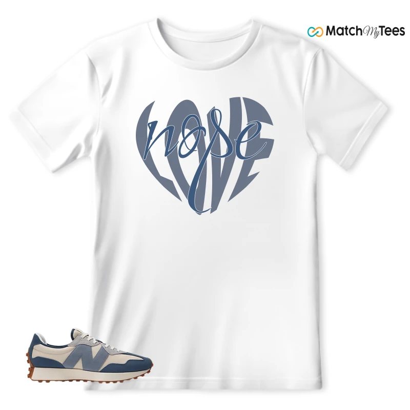 NEW BALANCE 327 VINTAGE INDIGO ARCTIC GREY SNEAKER Matching Tees t-shirt
