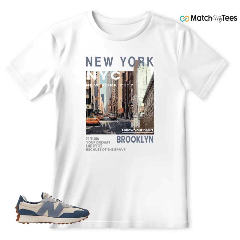 NEW BALANCE 327 VINTAGE INDIGO ARCTIC GREY SNEAKER Matching Tees t-shirt