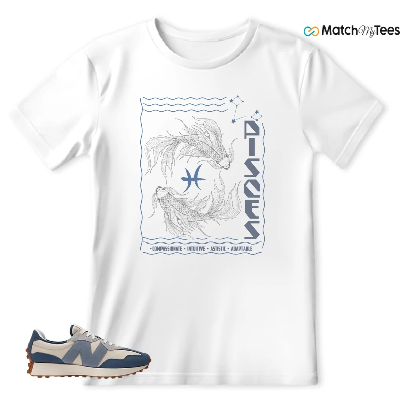 NEW BALANCE 327 VINTAGE INDIGO ARCTIC GREY SNEAKER Matching Tees t-shirt