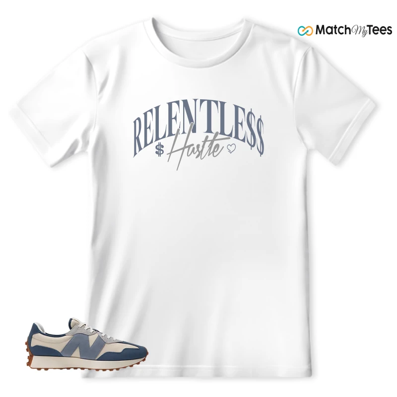 NEW BALANCE 327 VINTAGE INDIGO ARCTIC GREY SNEAKER Matching Tees t-shirt