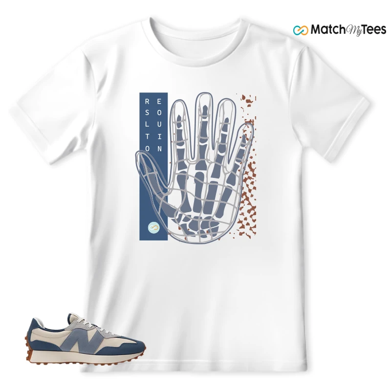 NEW BALANCE 327 VINTAGE INDIGO ARCTIC GREY SNEAKER Matching Tees t-shirt