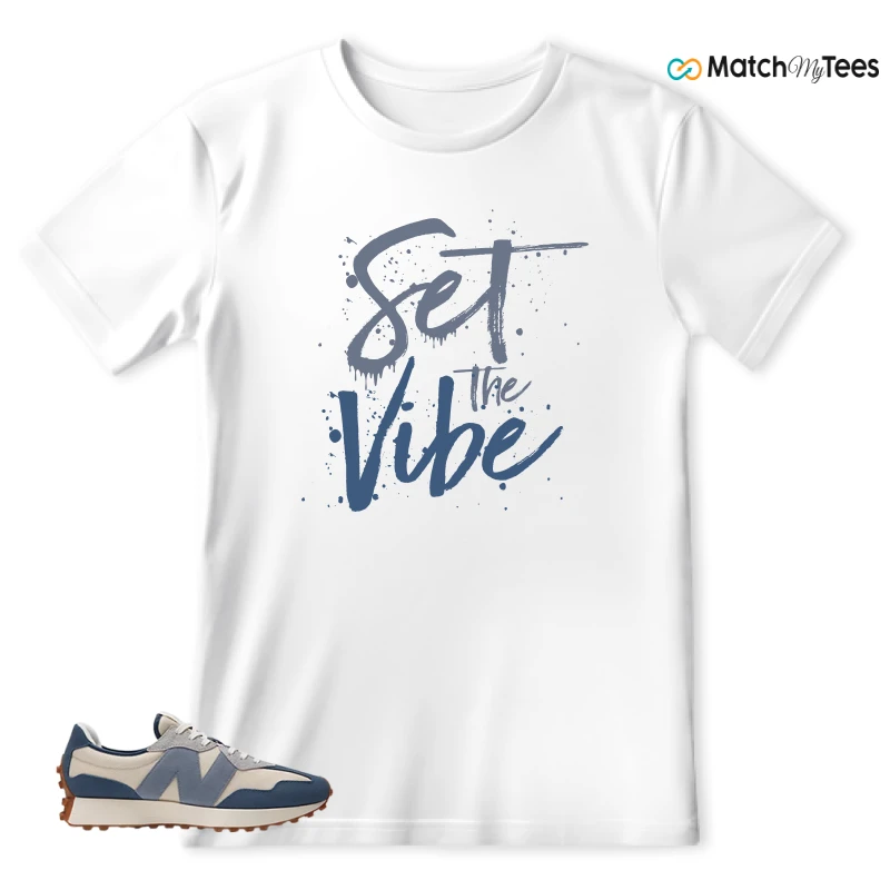 NEW BALANCE 327 VINTAGE INDIGO ARCTIC GREY SNEAKER Matching Tees t-shirt