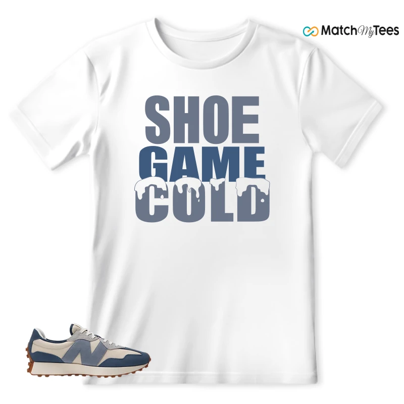 NEW BALANCE 327 VINTAGE INDIGO ARCTIC GREY SNEAKER Matching Tees t-shirt