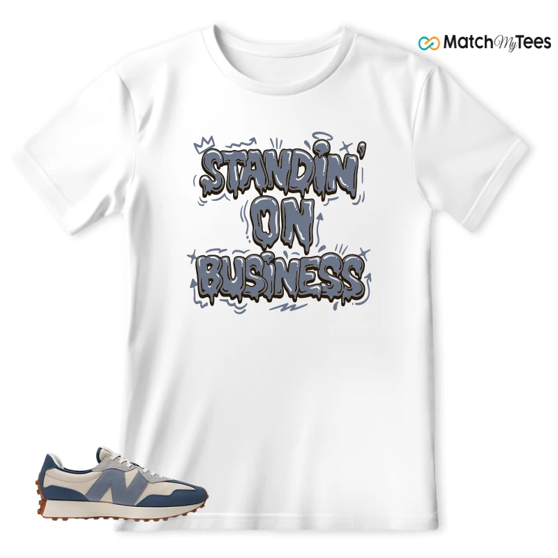 NEW BALANCE 327 VINTAGE INDIGO ARCTIC GREY SNEAKER Matching Tees t-shirt