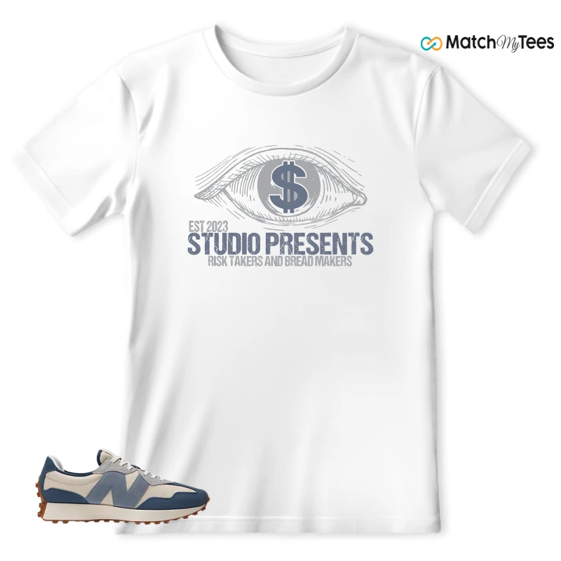 NEW BALANCE 327 VINTAGE INDIGO ARCTIC GREY SNEAKER Matching Tees t-shirt