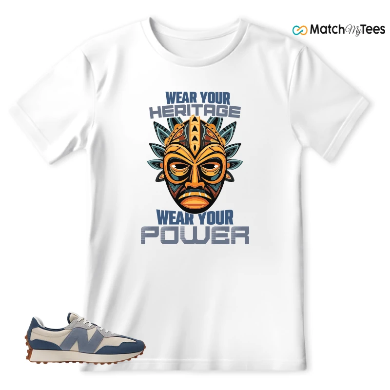 NEW BALANCE 327 VINTAGE INDIGO ARCTIC GREY SNEAKER Matching Tees t-shirt