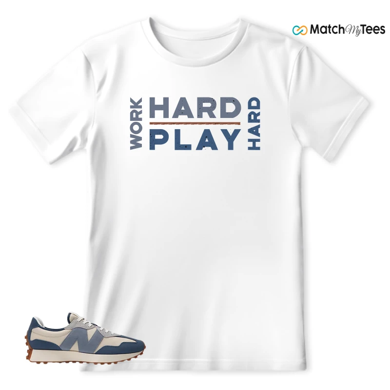 NEW BALANCE 327 VINTAGE INDIGO ARCTIC GREY SNEAKER Matching Tees T-shirt for Men