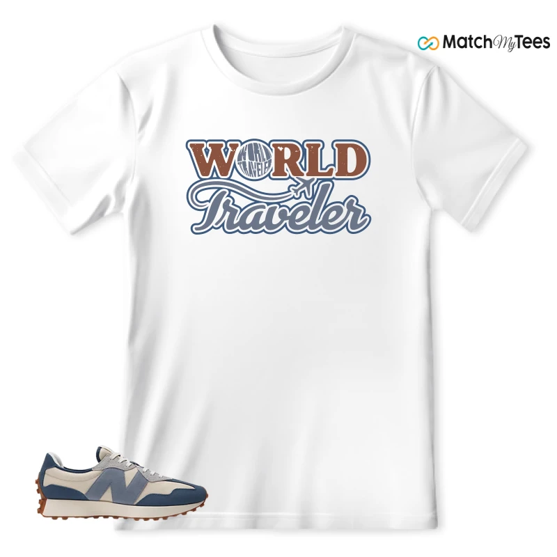 NEW BALANCE 327 VINTAGE INDIGO ARCTIC GREY SNEAKER Matching Tees t-shirt