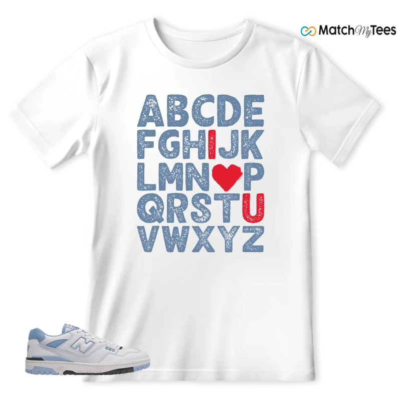 NEW BALANCE 550 CAROLINA BLUE SNEAKER Matching Tees t-shirt