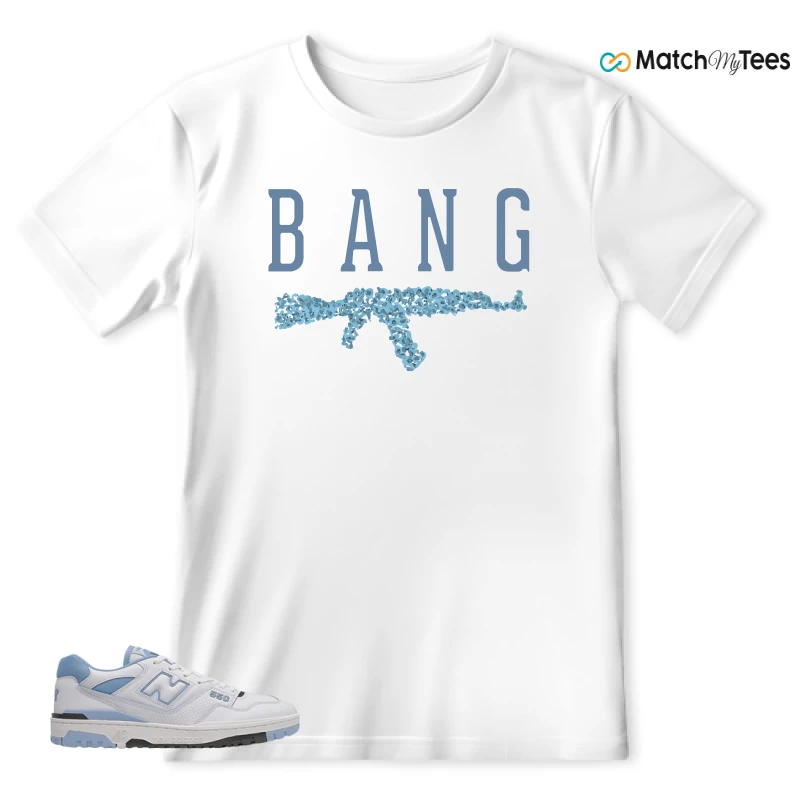 NEW BALANCE 550 CAROLINA BLUE SNEAKER Matching Tees t-shirt