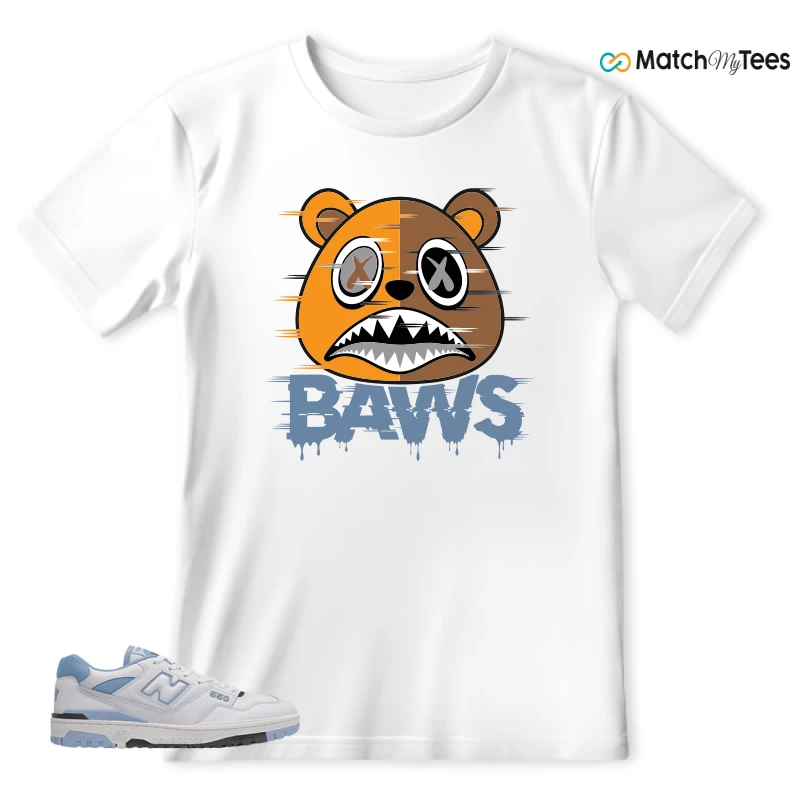 NEW BALANCE 550 CAROLINA BLUE SNEAKER Matching Tees t-shirt