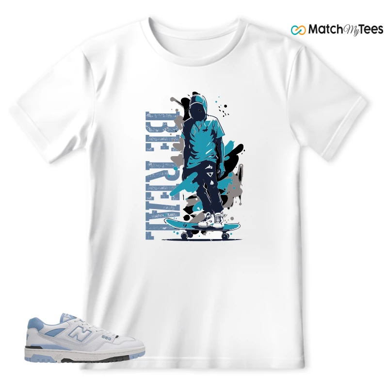 NEW BALANCE 550 CAROLINA BLUE SNEAKER Matching Tees t-shirt