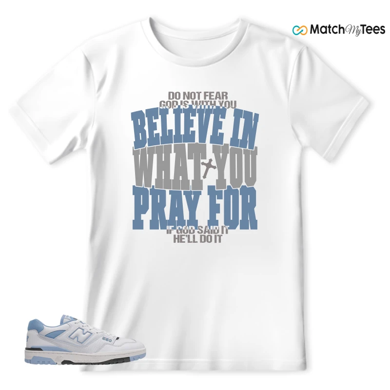 NEW BALANCE 550 CAROLINA BLUE SNEAKER Matching Tees t-shirt