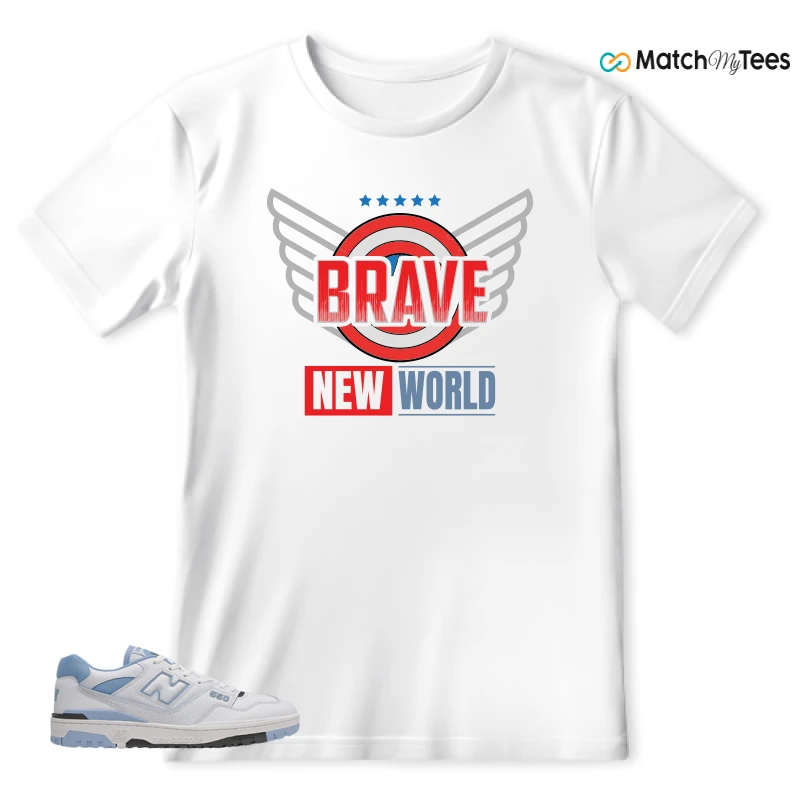 NEW BALANCE 550 CAROLINA BLUE SNEAKER Matching Tees t-shirt