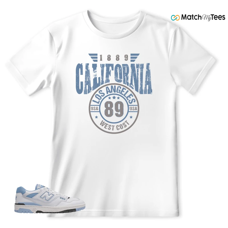 NEW BALANCE 550 CAROLINA BLUE SNEAKER Matching Tees t-shirt