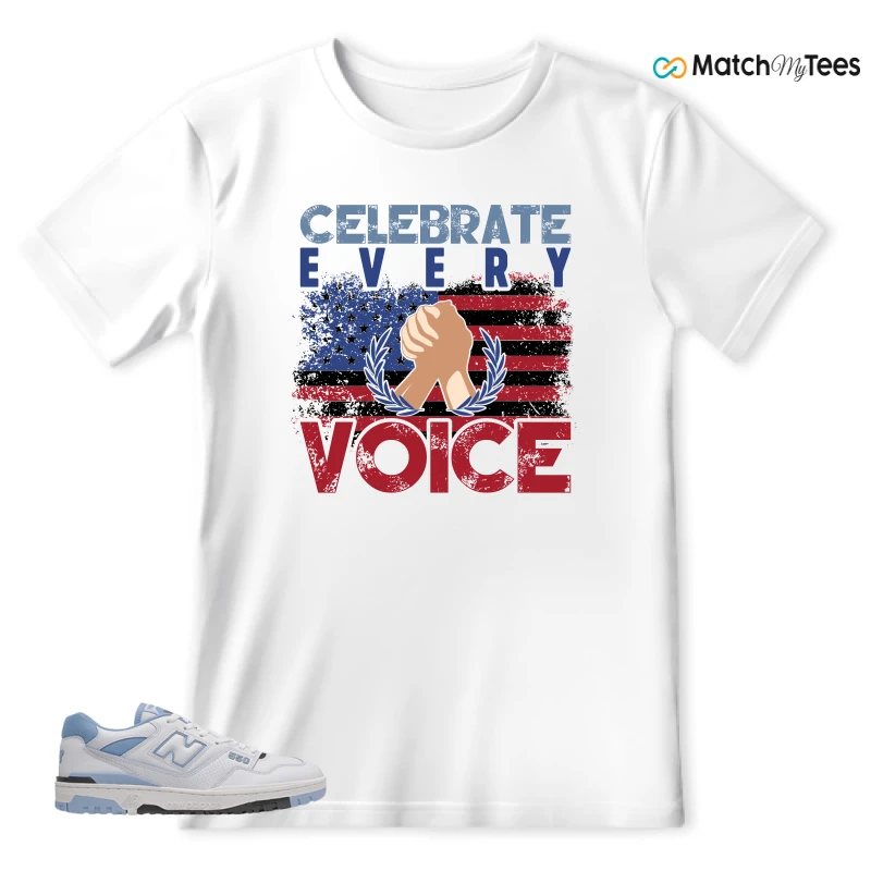 NEW BALANCE 550 CAROLINA BLUE SNEAKER Matching Tees t-shirt