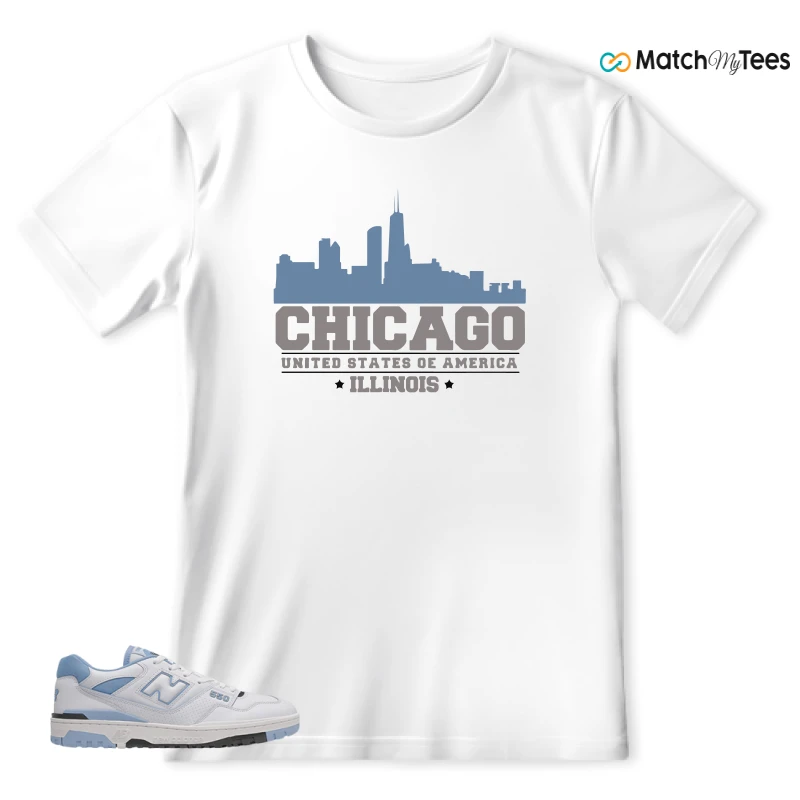 NEW BALANCE 550 CAROLINA BLUE SNEAKER Matching Tees t-shirt