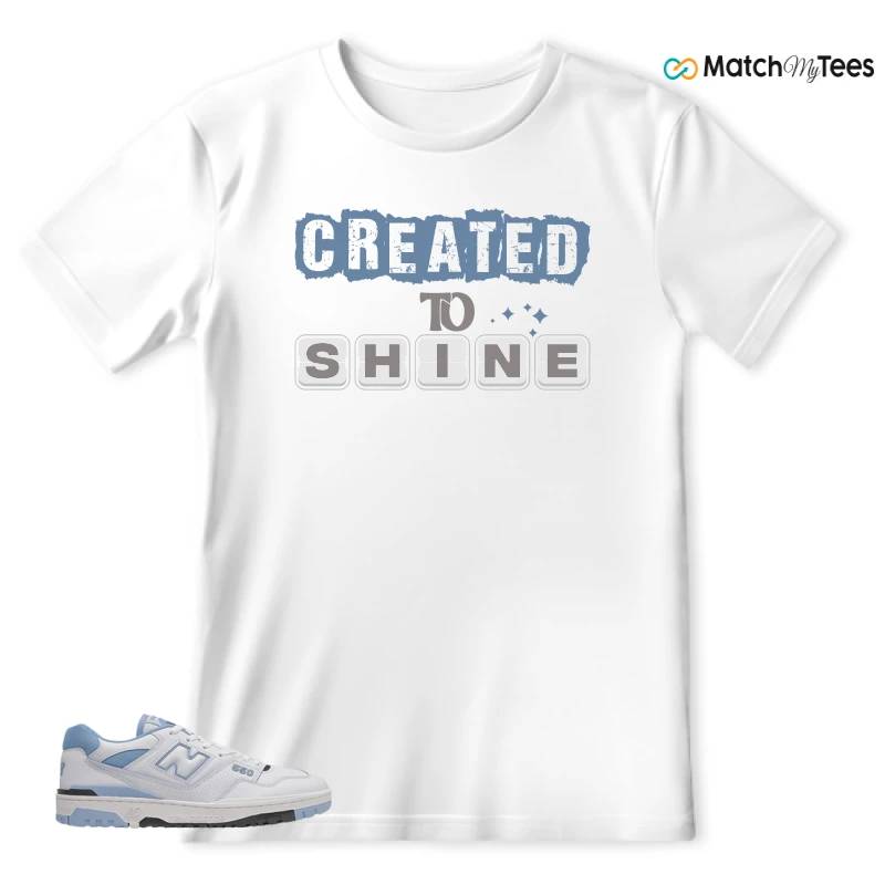 NEW BALANCE 550 CAROLINA BLUE SNEAKER Matching Tees t-shirt