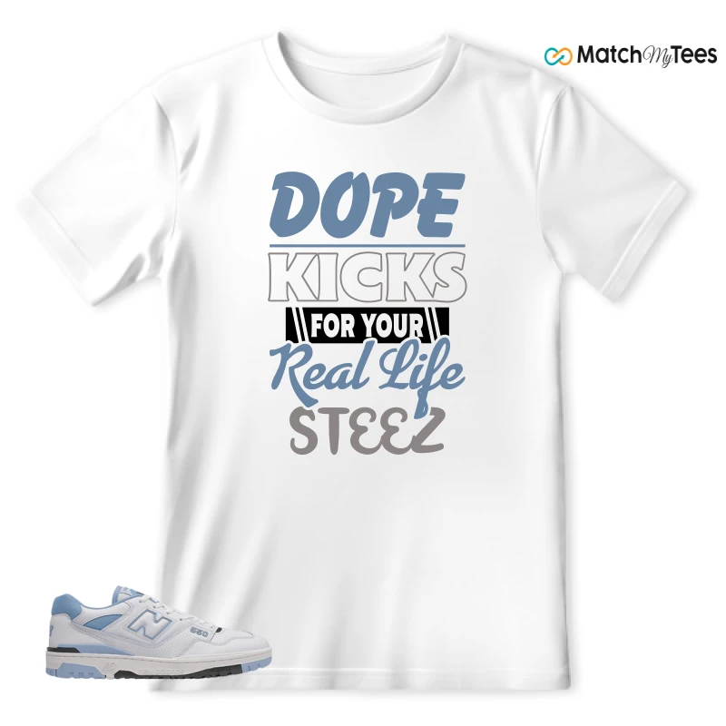 NEW BALANCE 550 CAROLINA BLUE SNEAKER Matching Tees t-shirt