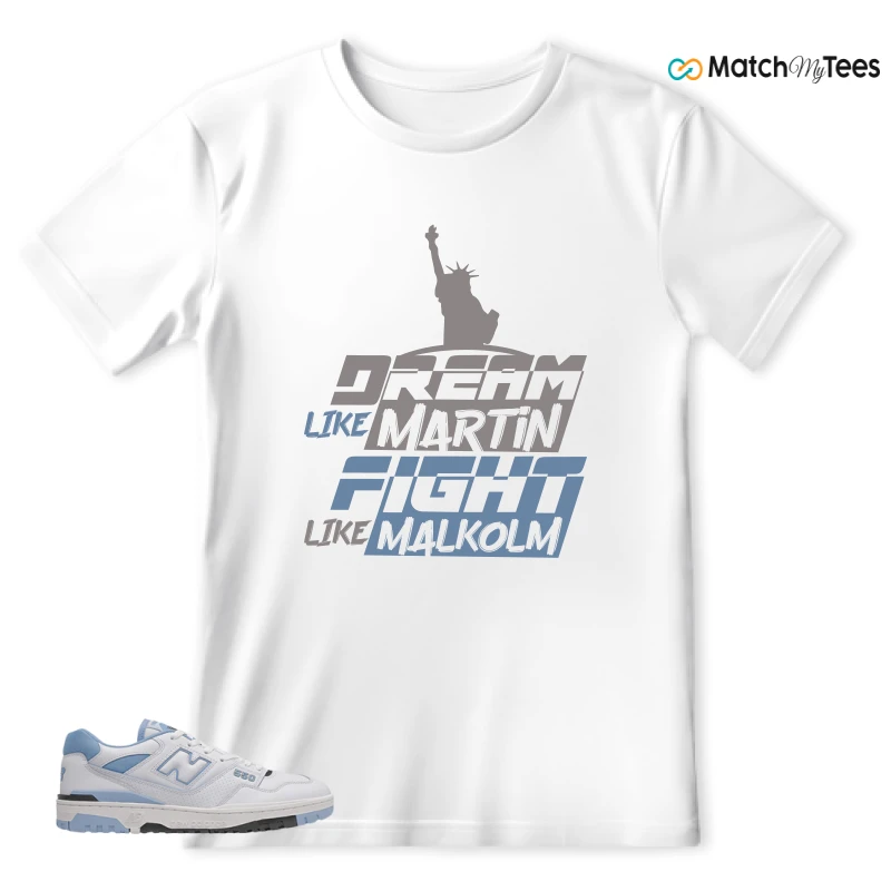 NEW BALANCE 550 CAROLINA BLUE SNEAKER Matching Tees t-shirt