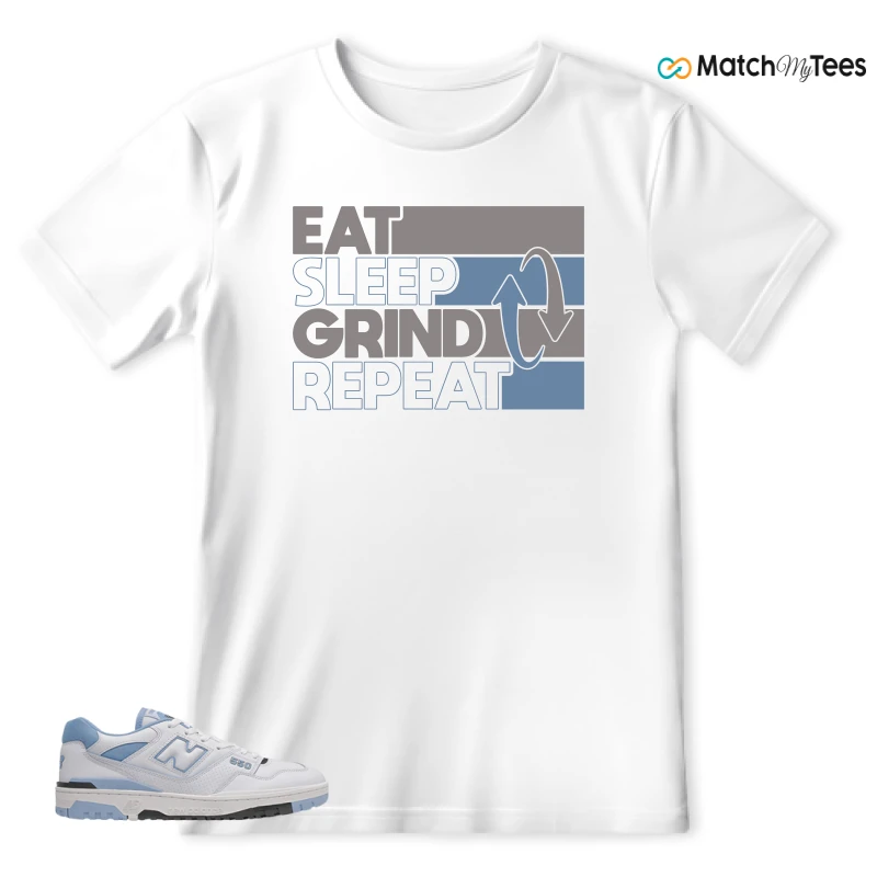 NEW BALANCE 550 CAROLINA BLUE SNEAKER Matching Tees t-shirt