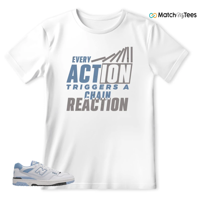 NEW BALANCE 550 CAROLINA BLUE SNEAKER Matching Tees t-shirt
