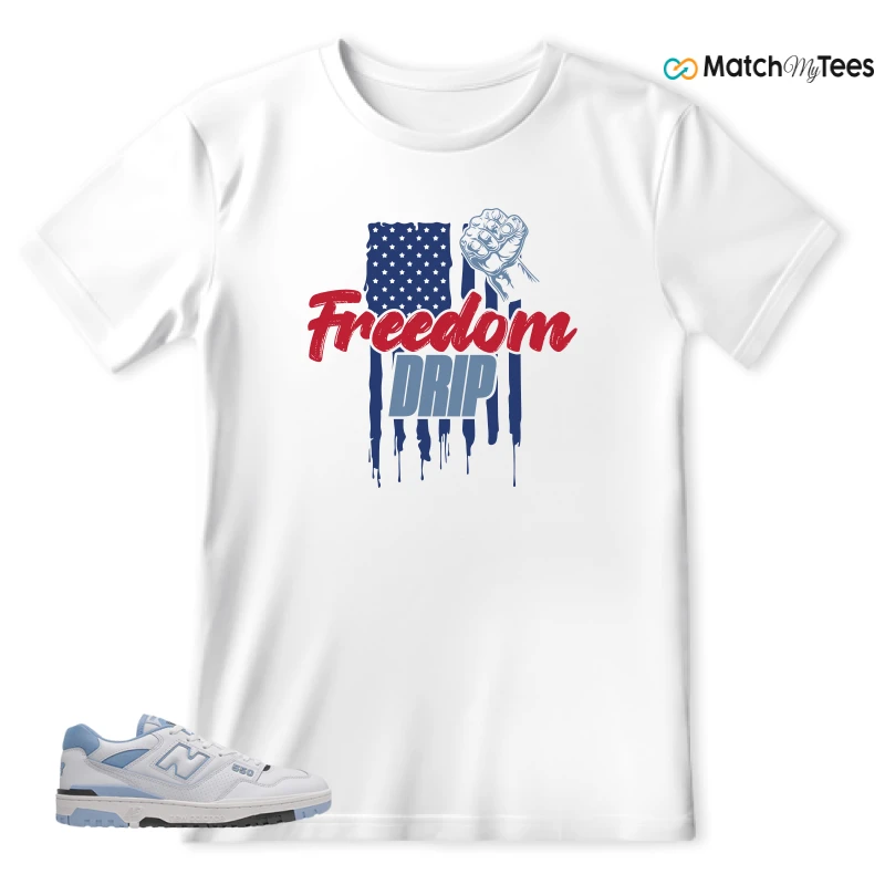 NEW BALANCE 550 CAROLINA BLUE SNEAKER Matching Tees t-shirt