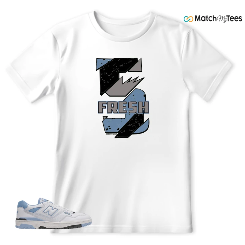 NEW BALANCE 550 CAROLINA BLUE SNEAKER Matching Tees t-shirt