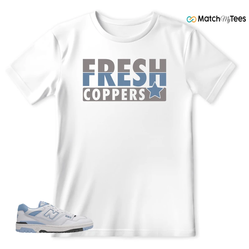 NEW BALANCE 550 CAROLINA BLUE SNEAKER Matching Tees t-shirt