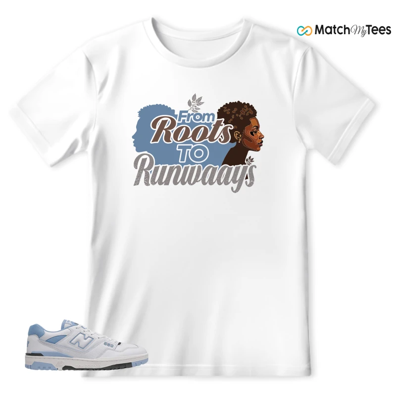 NEW BALANCE 550 CAROLINA BLUE SNEAKER Matching Tees t-shirt